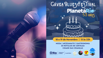 Gávea Blues Festival - 53 anos do PlanetaRio Ingressos, Sab, 18/11/2023 às 12:00 | Eventbrite