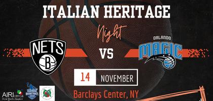 Italian Heritage Night: Networking dinner, Barclays Center, Brooklyn,  November 14 2023