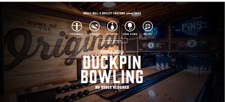 Duckpin Bowling up the street from my house