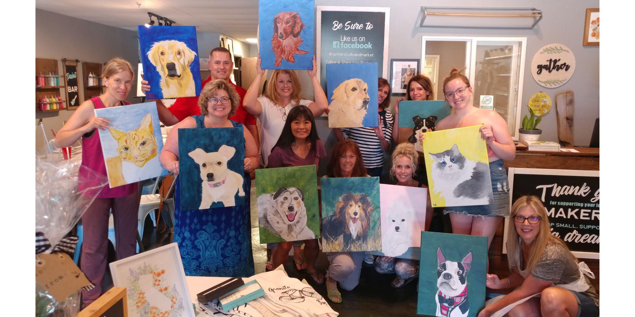 Painting Kit - Pet Portrait & Virtual Session Fee - Paint The Town