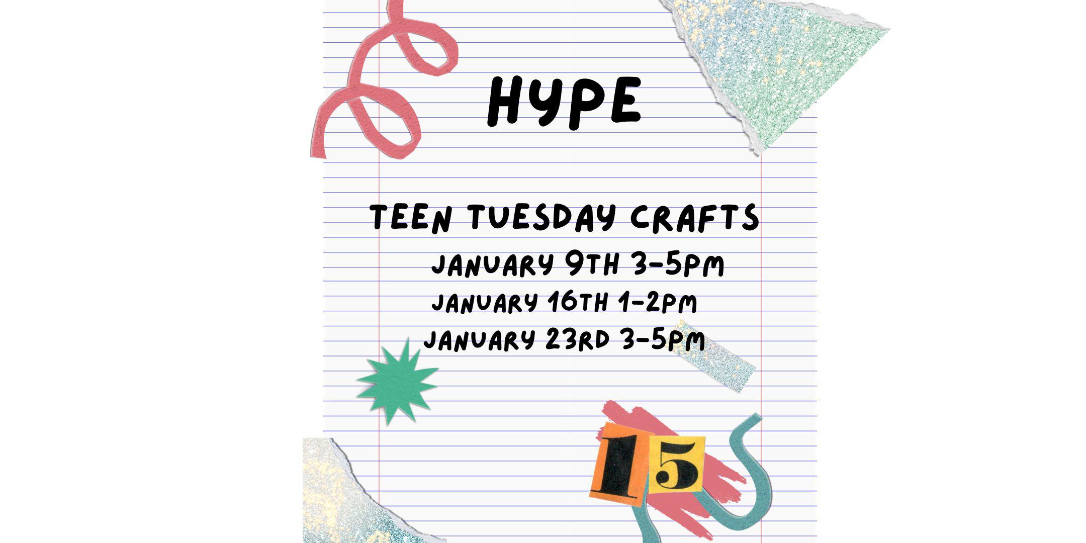 Teen Tuesday Crafts! Tickets, Tue, Jan 9, 2024 at 3:00 PM