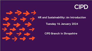 HR and Sustainability: An Introduction Tickets, Tue 16 Jan 2024 at 18: ...