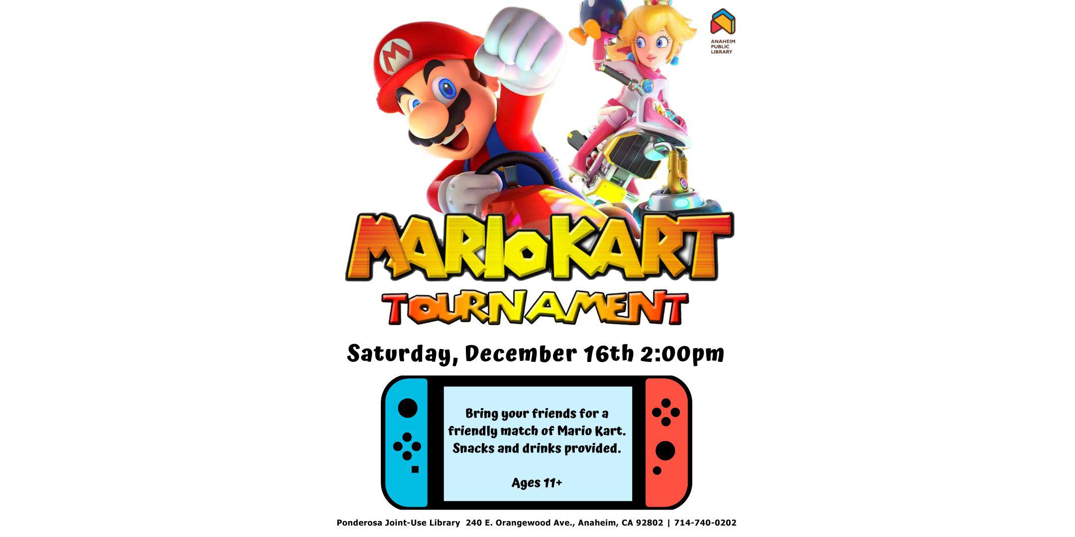 Mario Kart Tournament at Haskett Branch Tickets, Tue, Dec 19, 2023