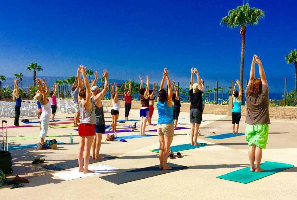 YOGA in the PARK with an OCEAN view