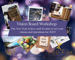 I have a Dream Vision Board Workshop with Sharing the Shine Tickets, Mon,  Jan 15, 2024 at 6:00 PM