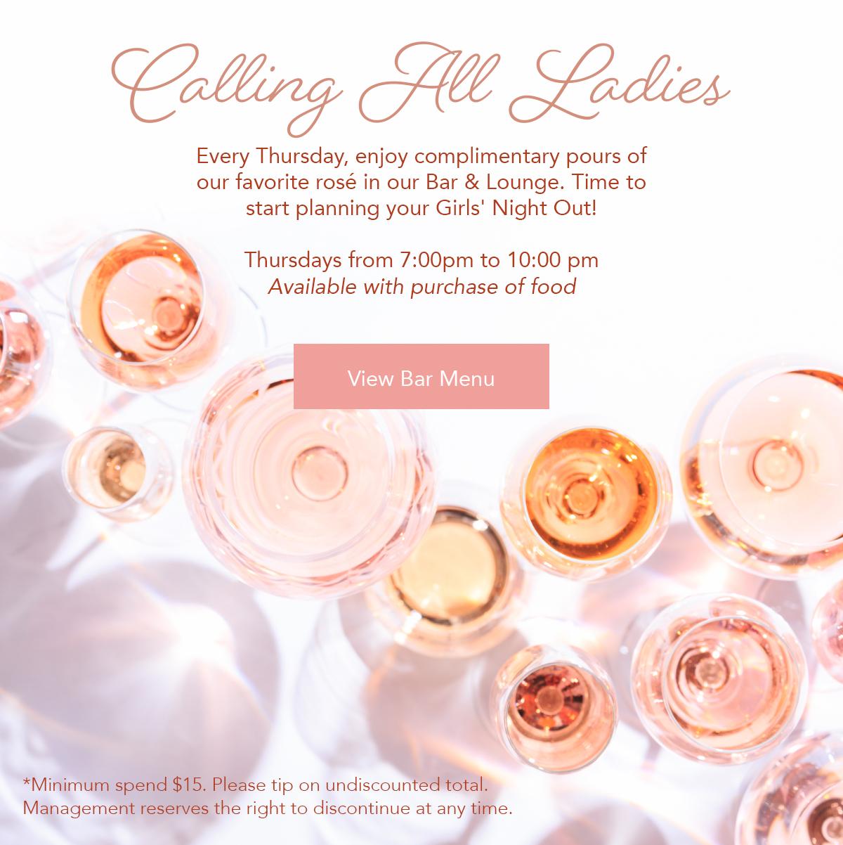Ladies Night/Rosé Thursdays