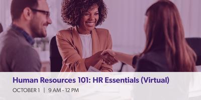 Human Resources 101: HR Essentials (Virtual) - 10/1/24 Tickets, Tue ...