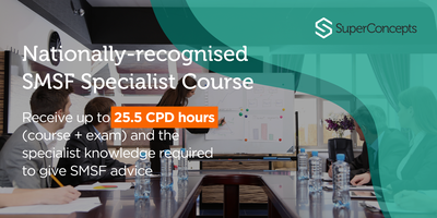 SuperConcepts: Virtual SMSF Specialist Course Registration, Tue 06/08 ...