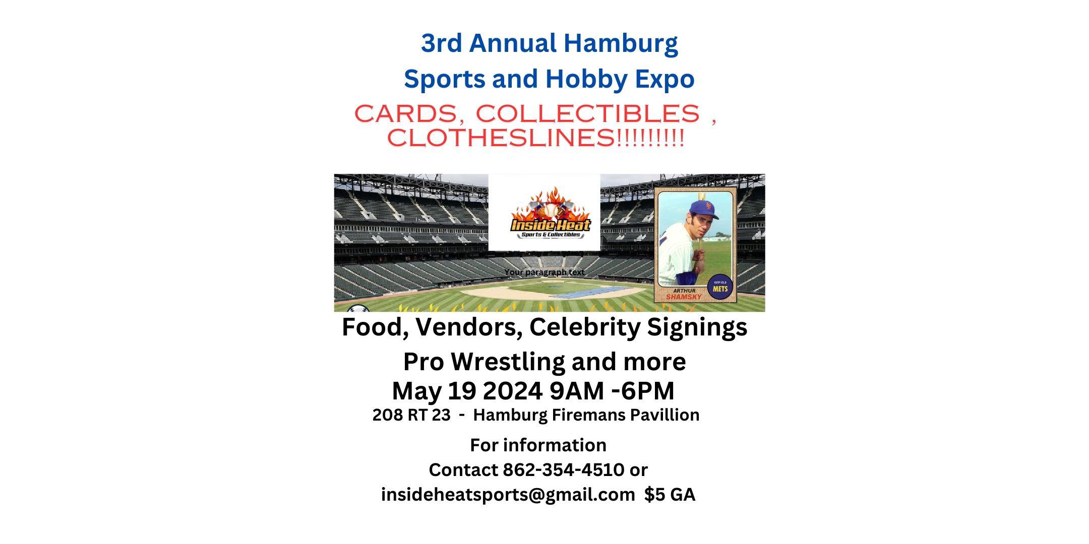 3rd Annual Hamburg Sports and Hobby Expo Tickets Sun May 19