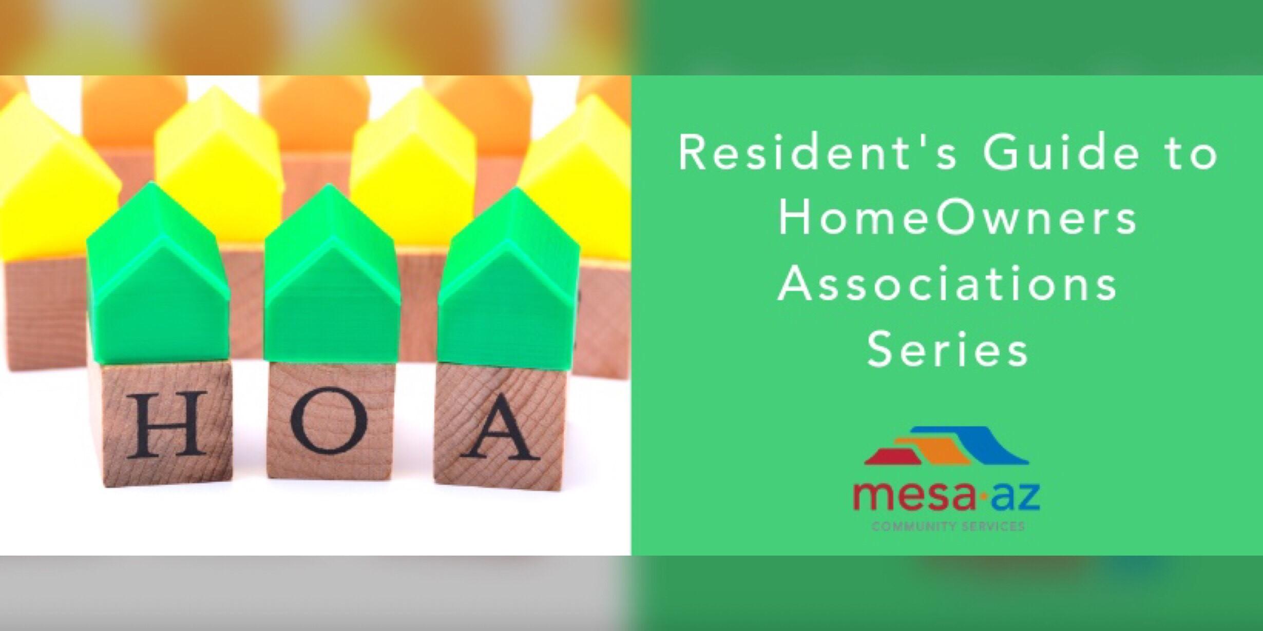 Resident's Guide to Homeowners Associations (HOA's)