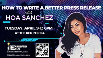 How to Write a Better Press Release with Hoa Sanchez Tickets Tue