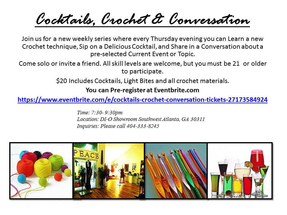 Cocktails, Crochet & Conversation