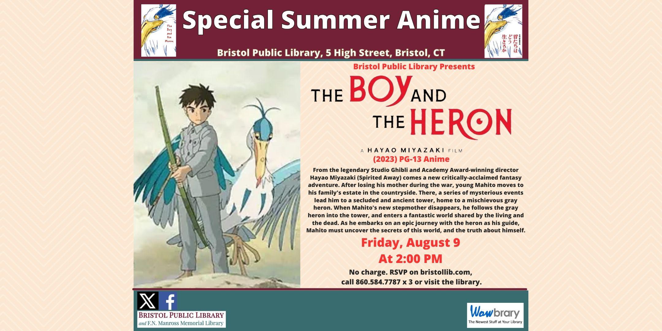 The Boy and the Heron (2023) PG-13 Tickets, Fri, Aug 9, 2024 at 2:00 PM |  Eventbrite