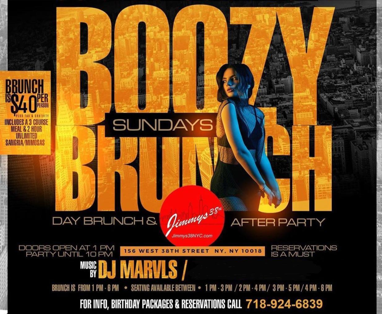 Boozy Brunch Sundays and Day Party at Jimmy's 38th