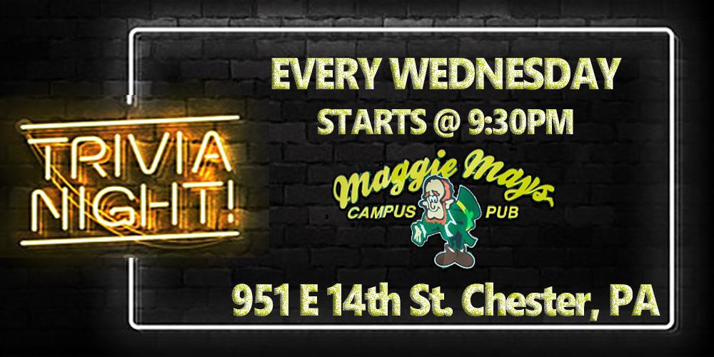 Wednesday Trivia Night at Maggie Mays (Delaware County, PA)