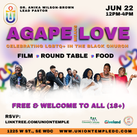AGAPE Means LOVE: Celebrating LGBTQ+ in The Black Church Tickets, Sat ...