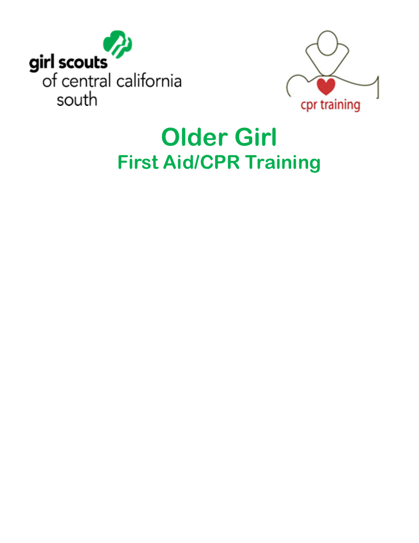 Older Girls First Aid/CPR (Blended) - Fresno 