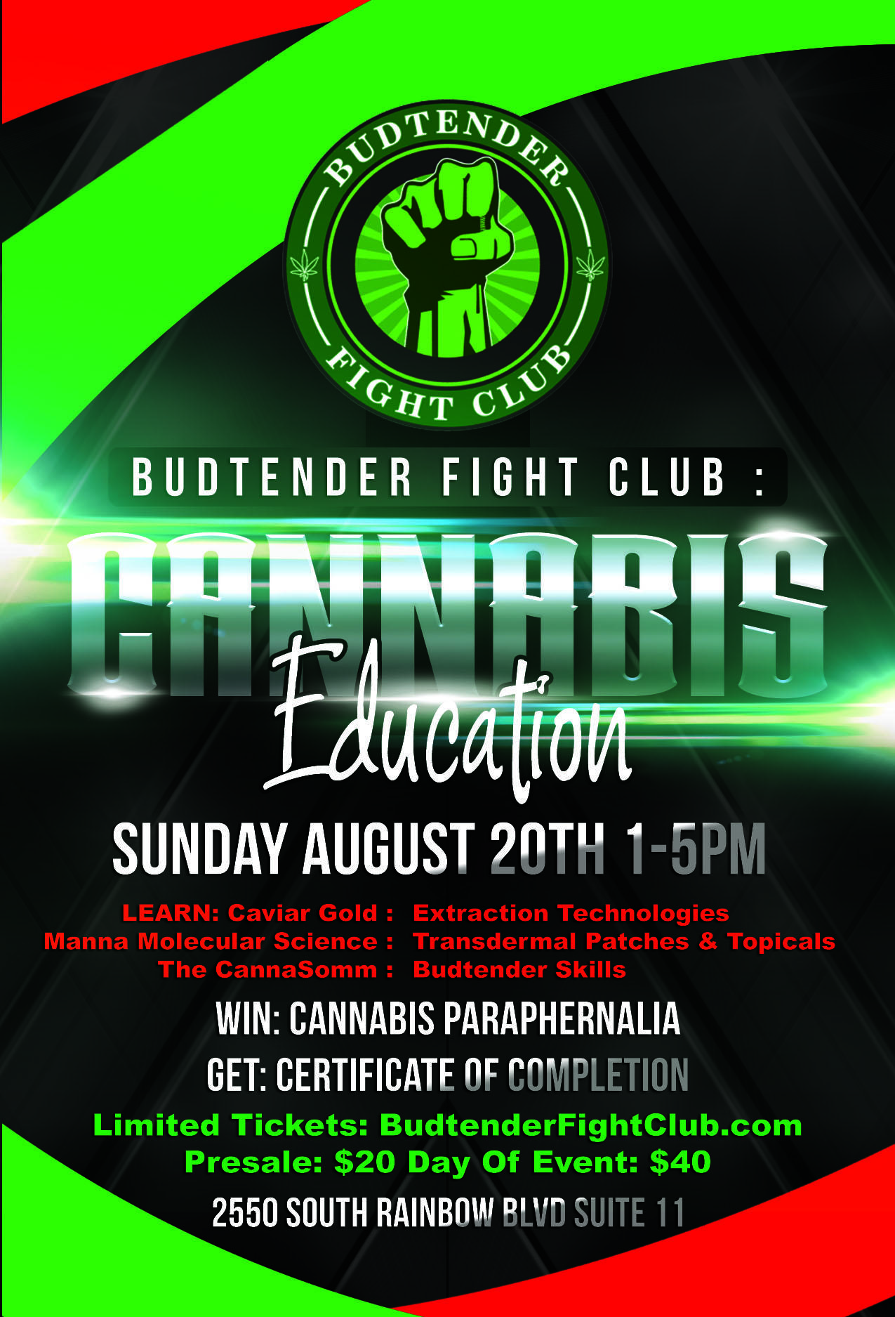 Budtender Fight Club Las Vegas January 26th : Cannabis Education - Marijuana Jobs - 1-5PM