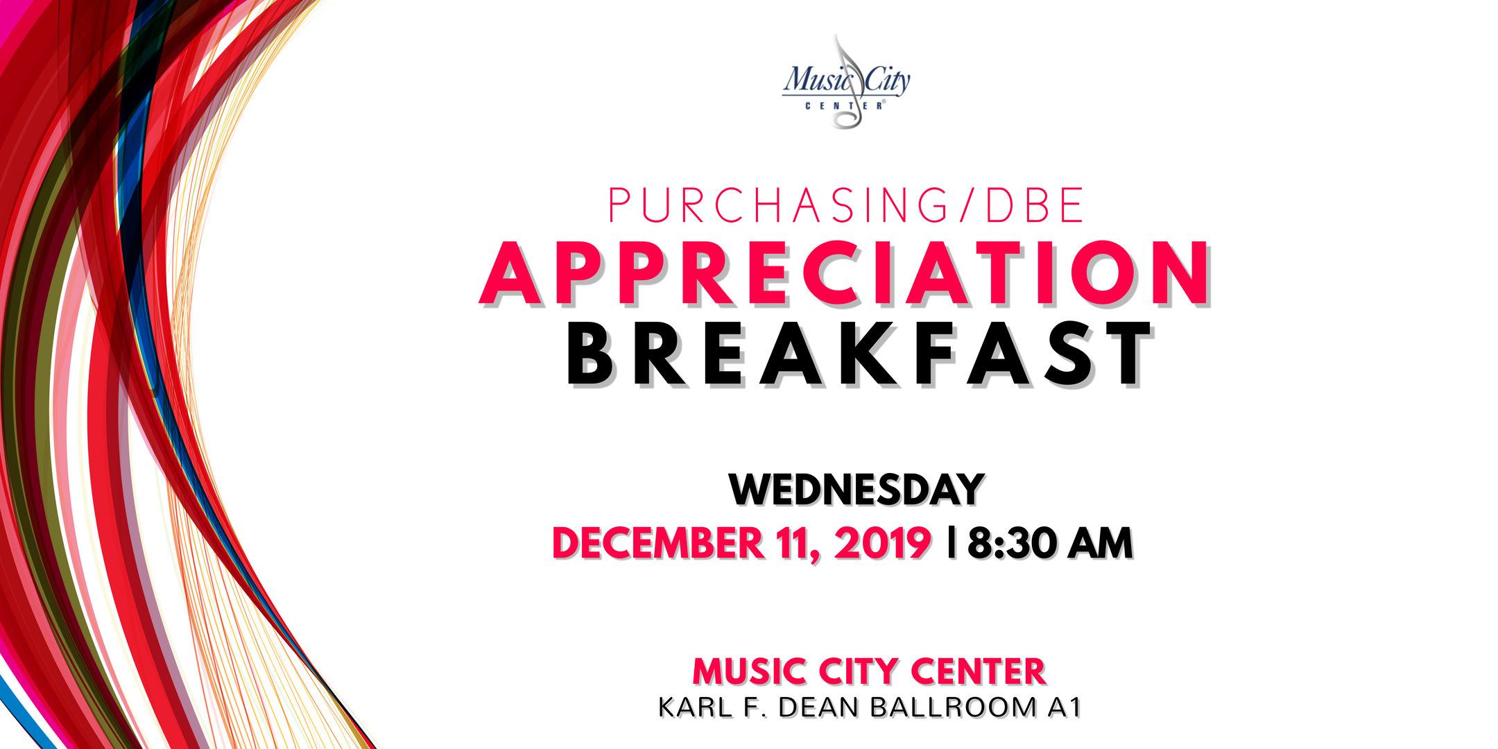 2019 Purchasing/DBE Appreciation Breakfast 