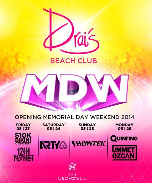 **POOL PARTY** Memorial Day Weekend Drais Beach Club MDW 5/22