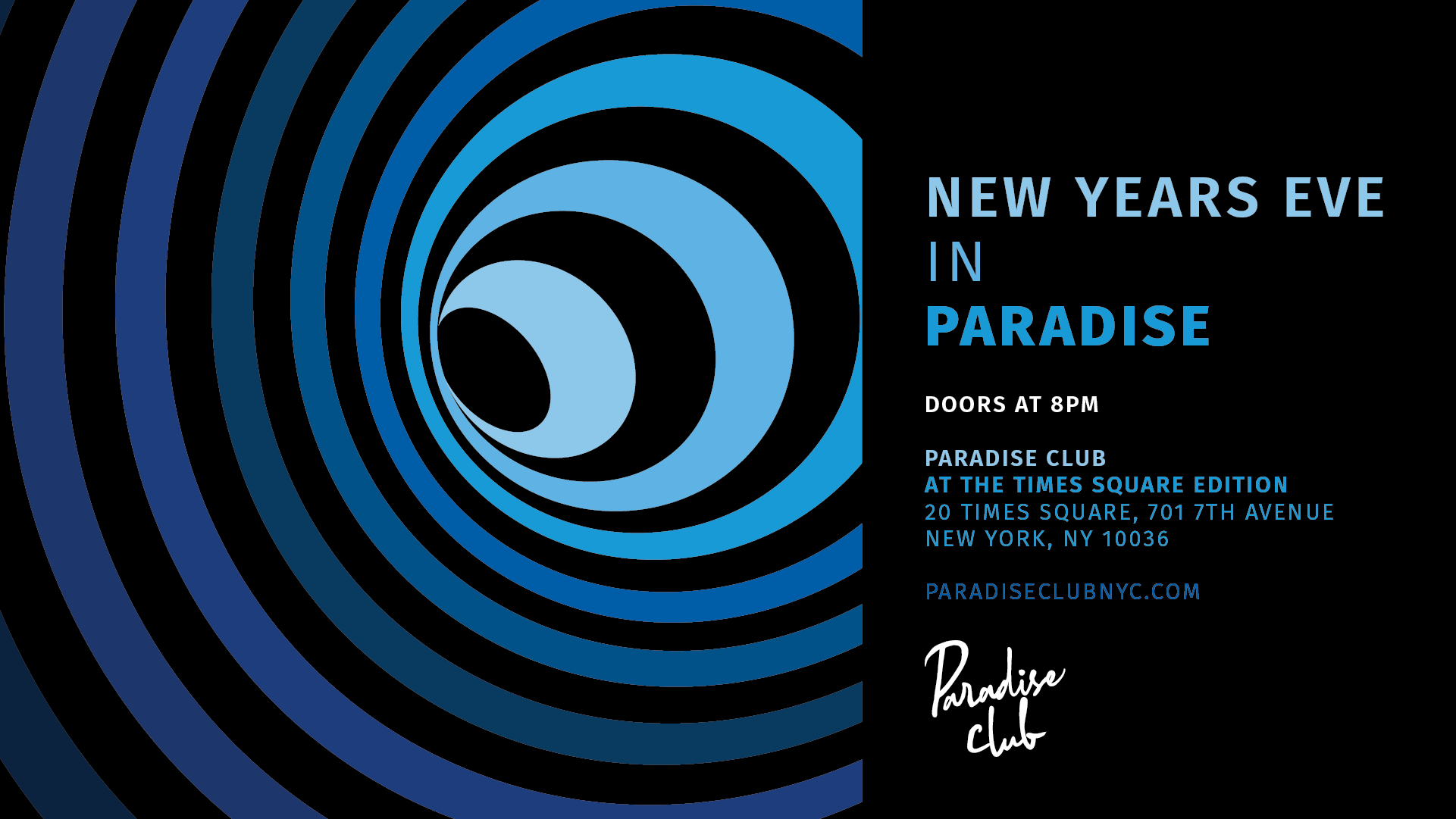 New Year's Eve in Paradise at Paradise Club NYE 2020