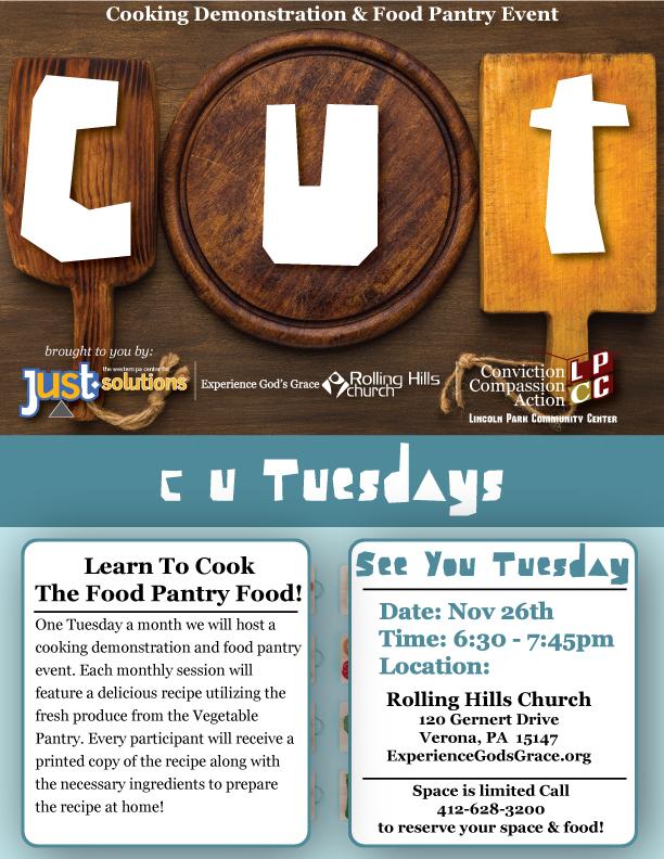 CUT - C U Tuesdays: Cooking Demonstration & Food Pantry Event