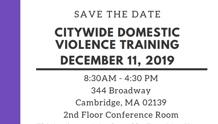 Cambridge Domestic Violence Training