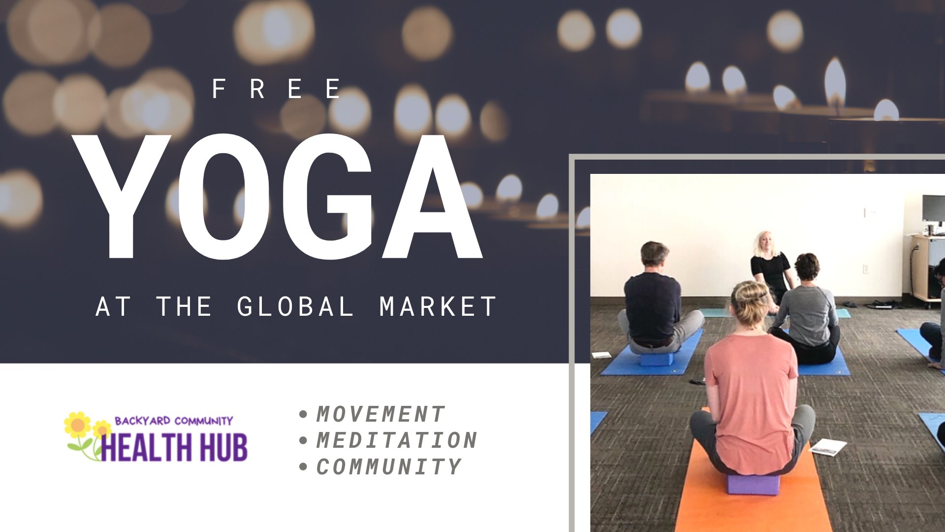 Free Yoga at the Global Market