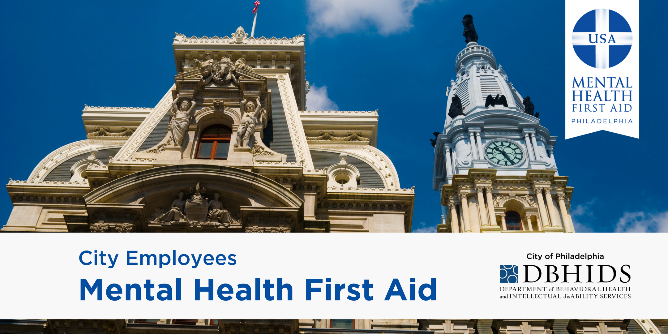 Adult MHFA for City of Philadelphia Employees ONLY* (September 24th & 25th)