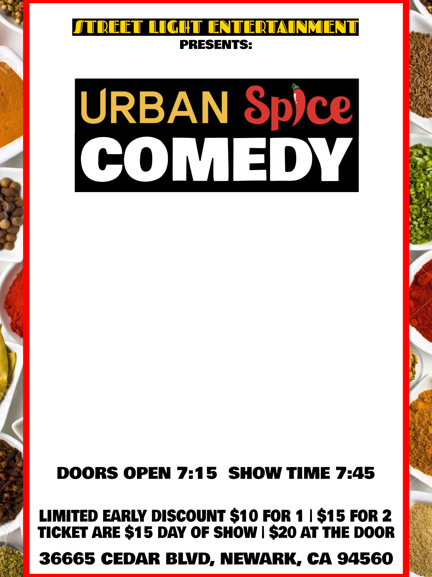 Urban Spice Comedy: Comedy In A Restaurant
