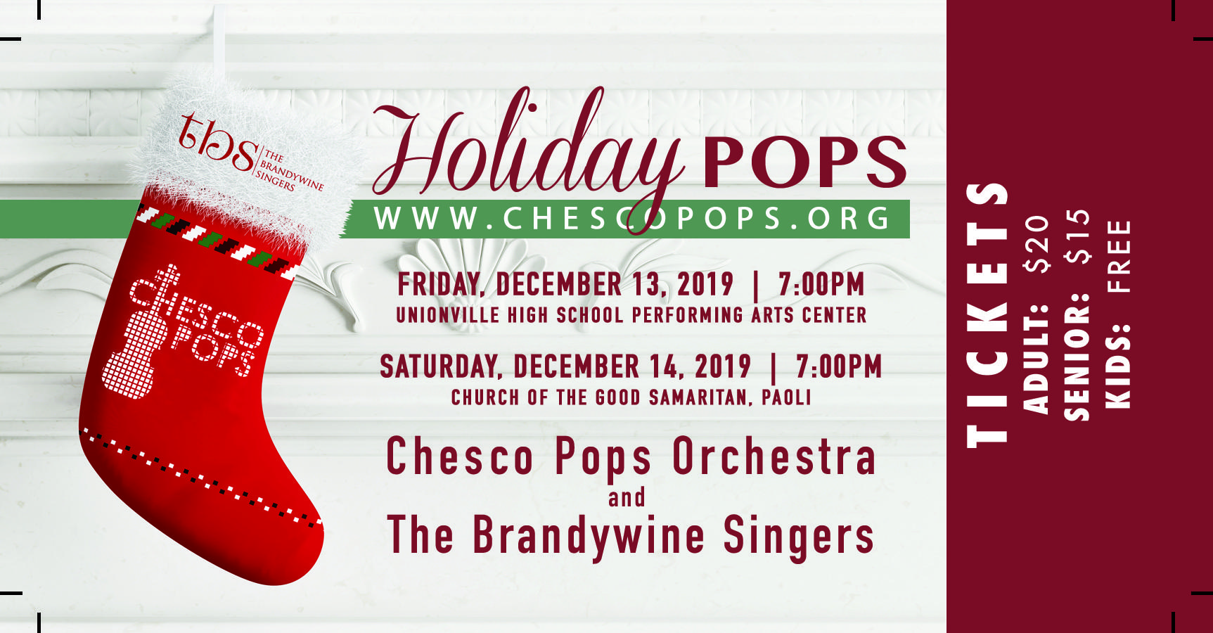 Holiday Pops Concert with Chesco Pops Orchestra and the Brandywine Singers