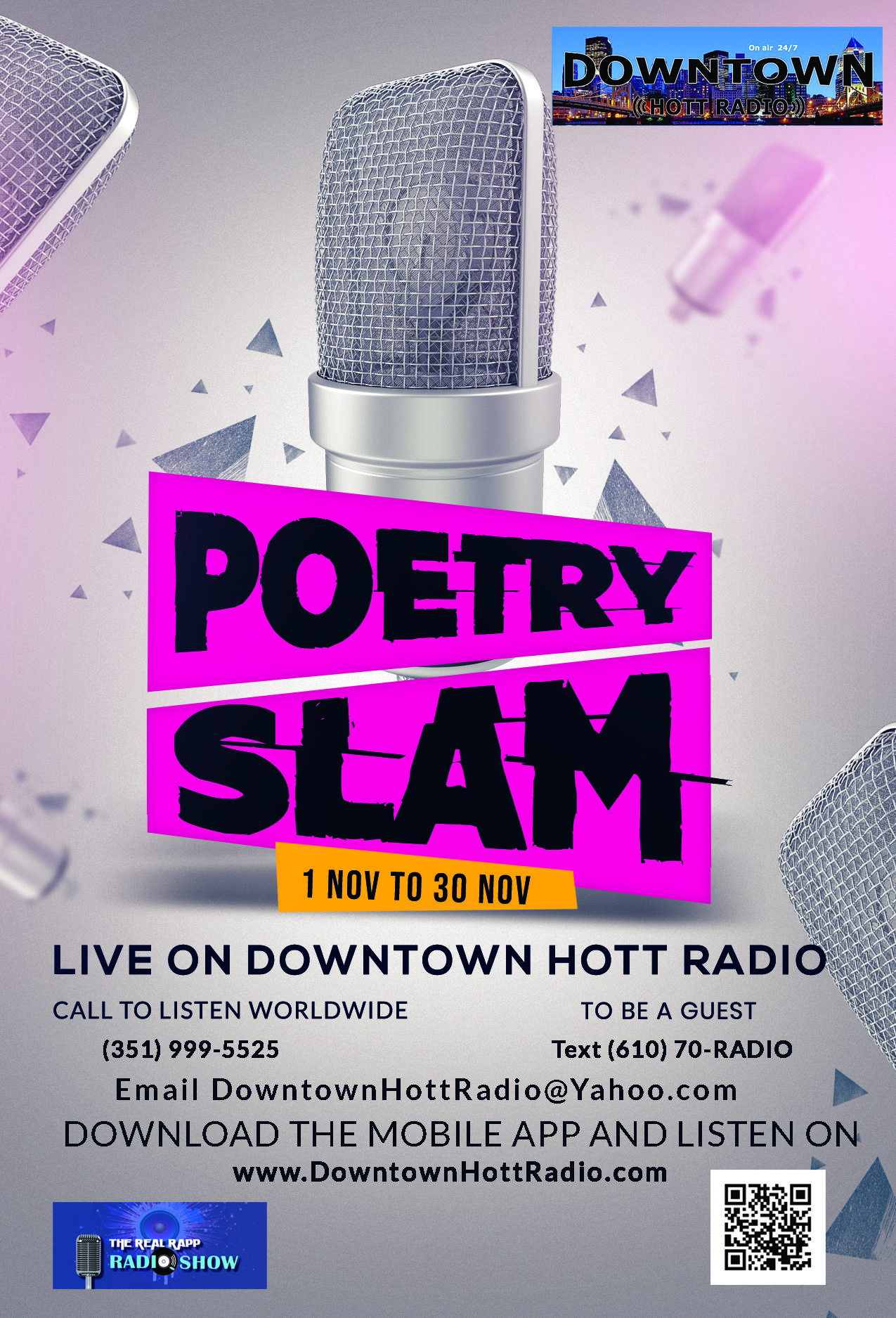 Poetry Appreciation Month on Downtown Hott Radio. 4 OCT 2021