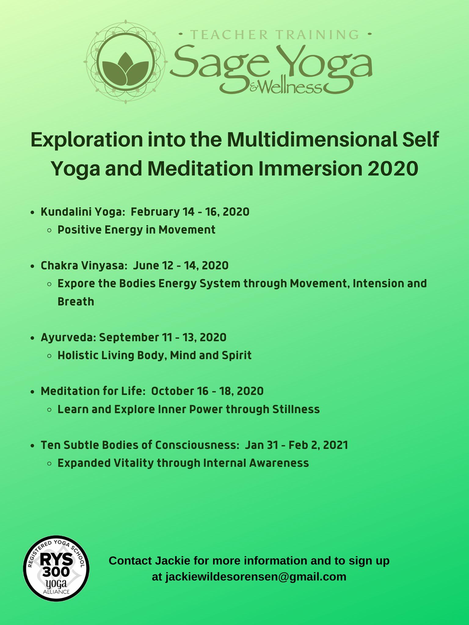 Yoga and Meditation Immersion 2020/21