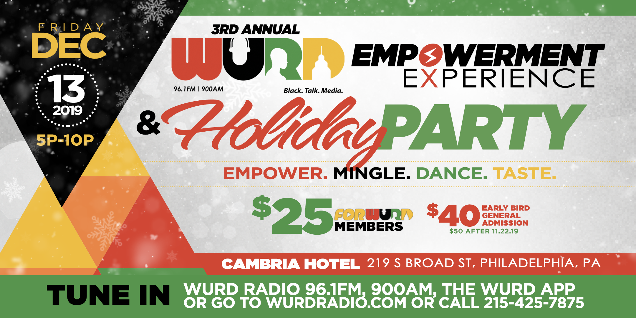 WURD RADIO | EMPOWERMENT EXPERIENCE AND HOLIDAY PARTY