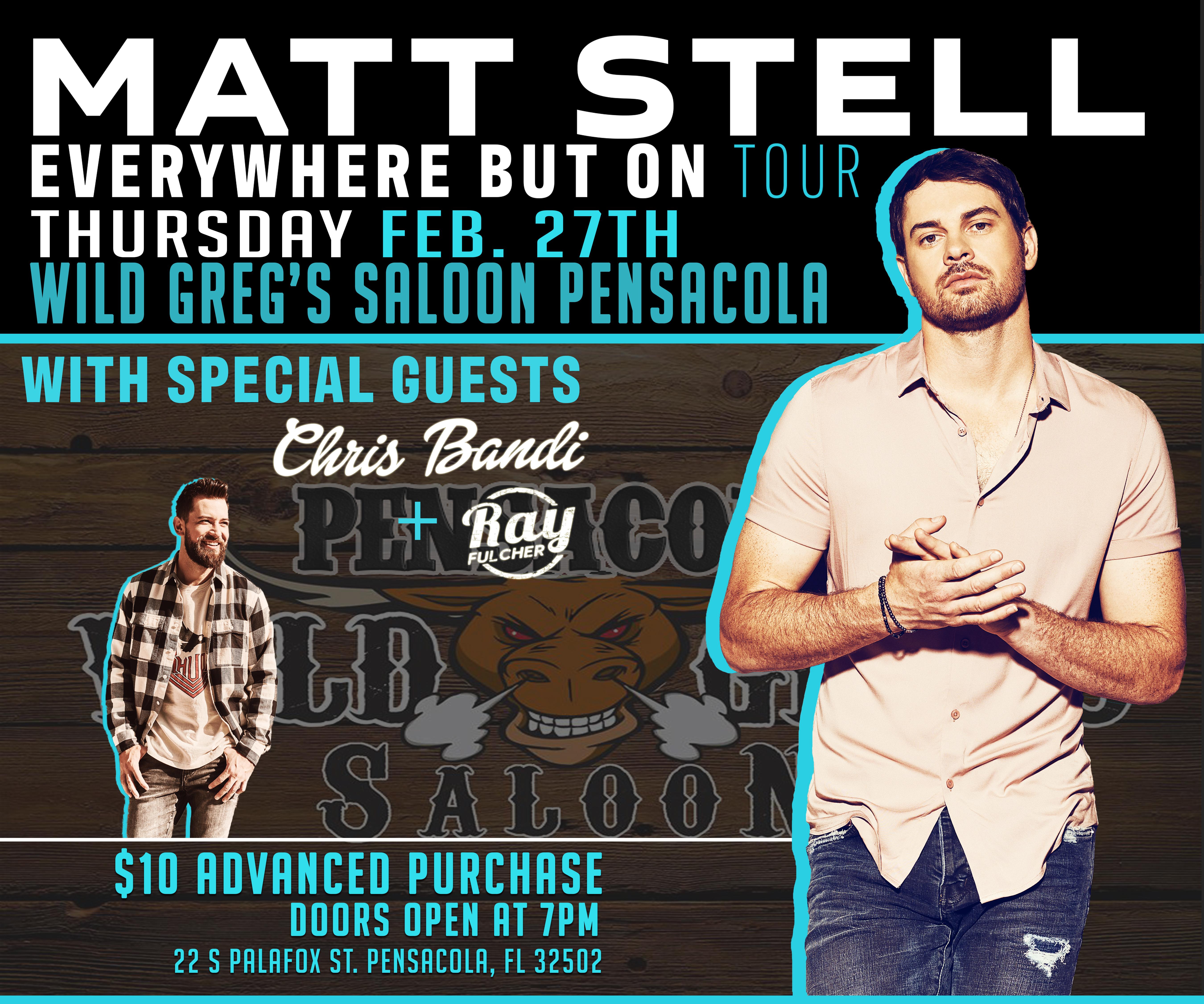 Matt Stell live at Wild Greg’s Saloon Pensacola