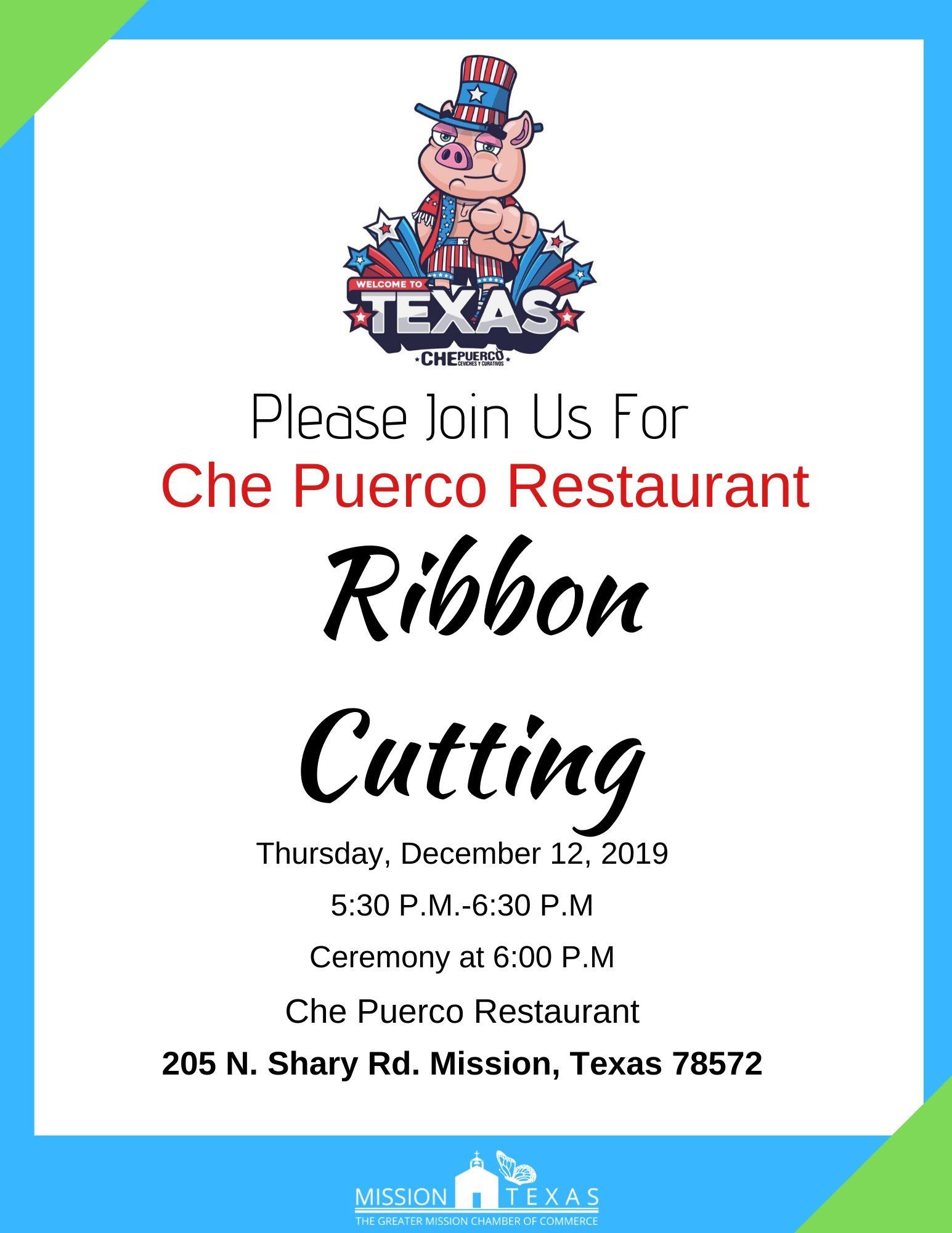 Ribbon Cutting Ceremony: Che Puerco Restaurant