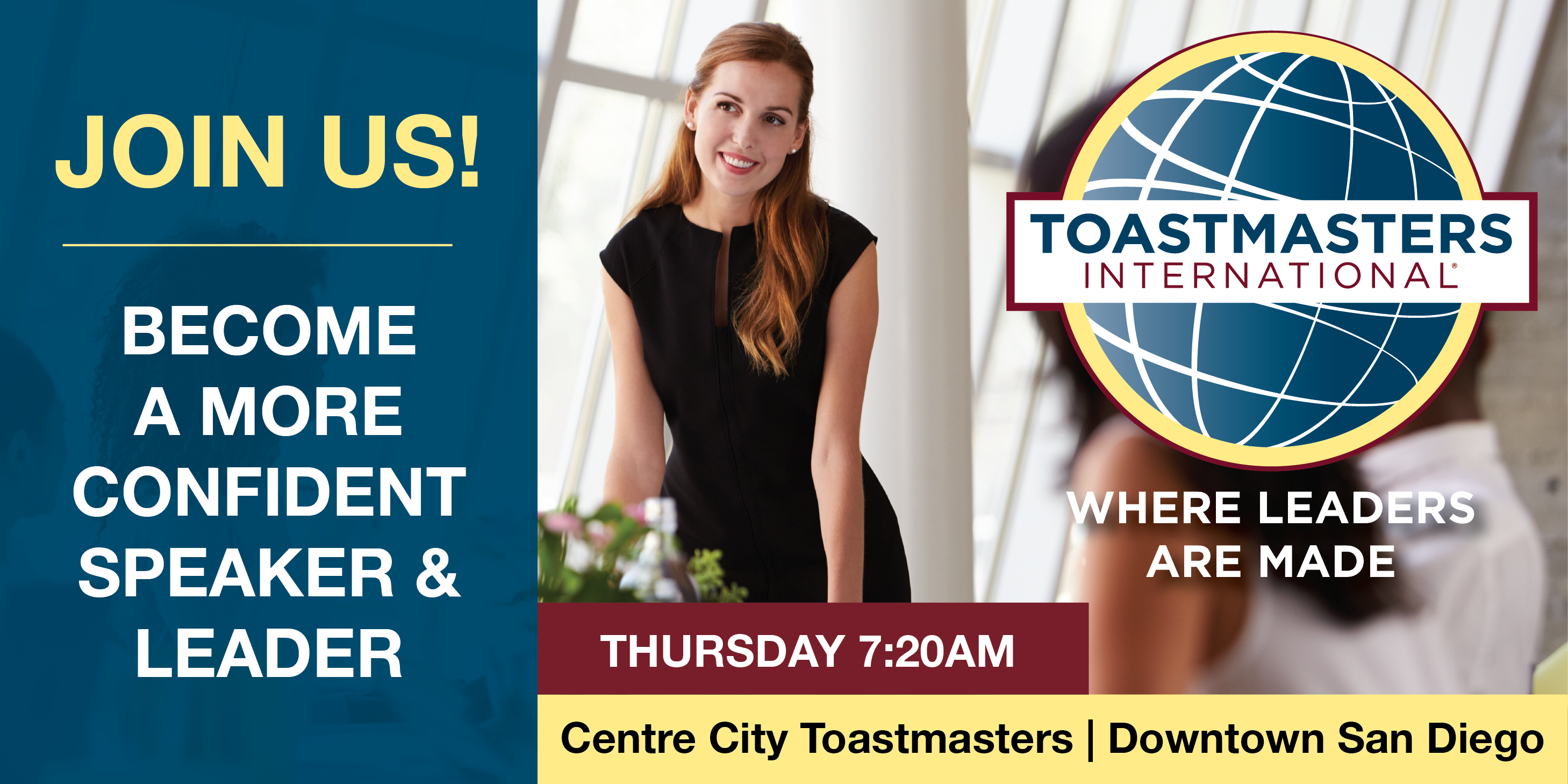 Public Speaking & Leadership; Toastmasters Meeting (Downtown, San Diego)