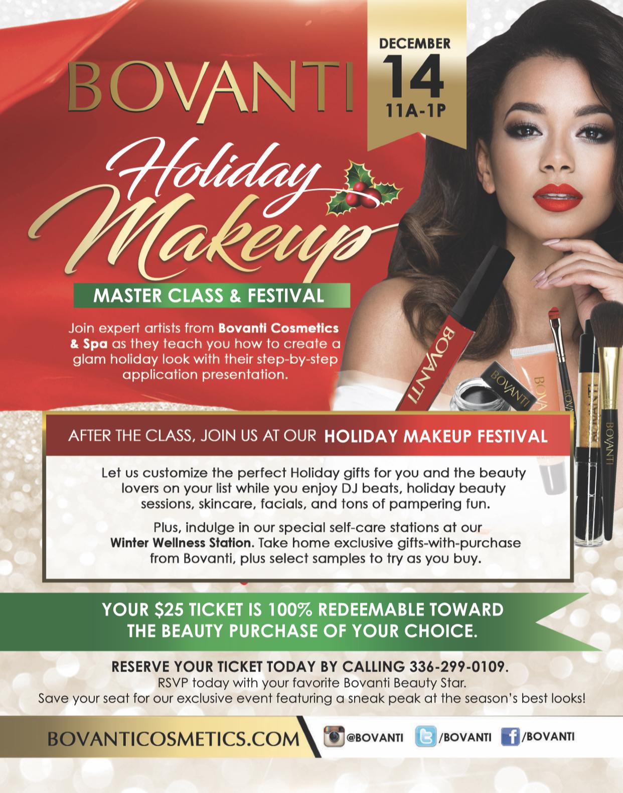 Bovanti Holiday Makeup Master Class & Festival