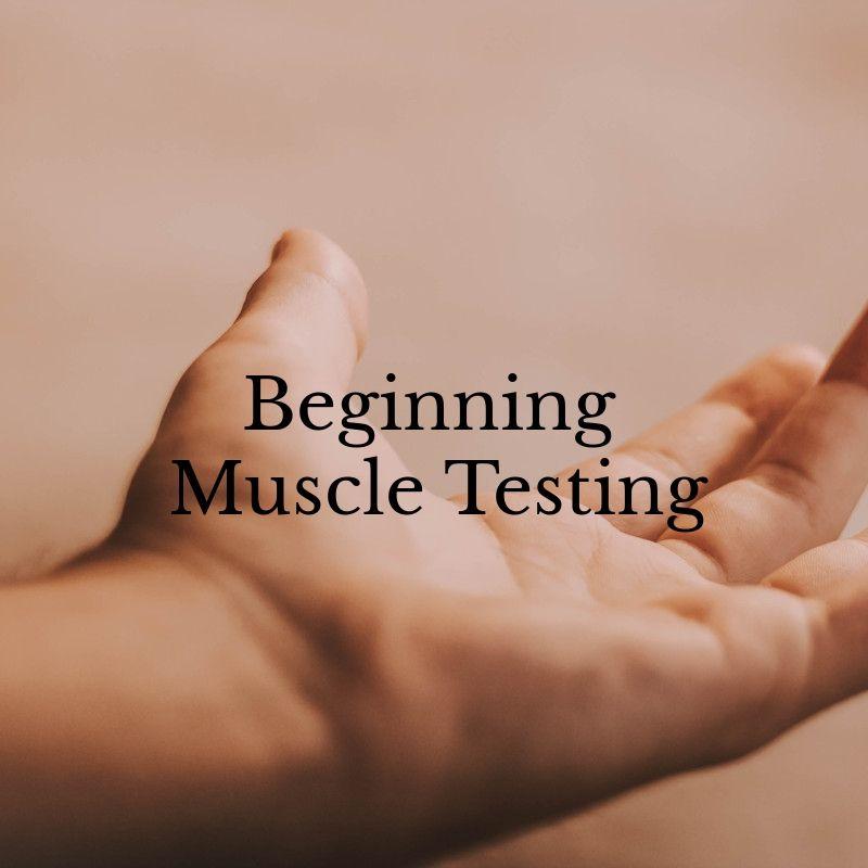 Beginning Muscle Testing For the Healthcare Practitioner