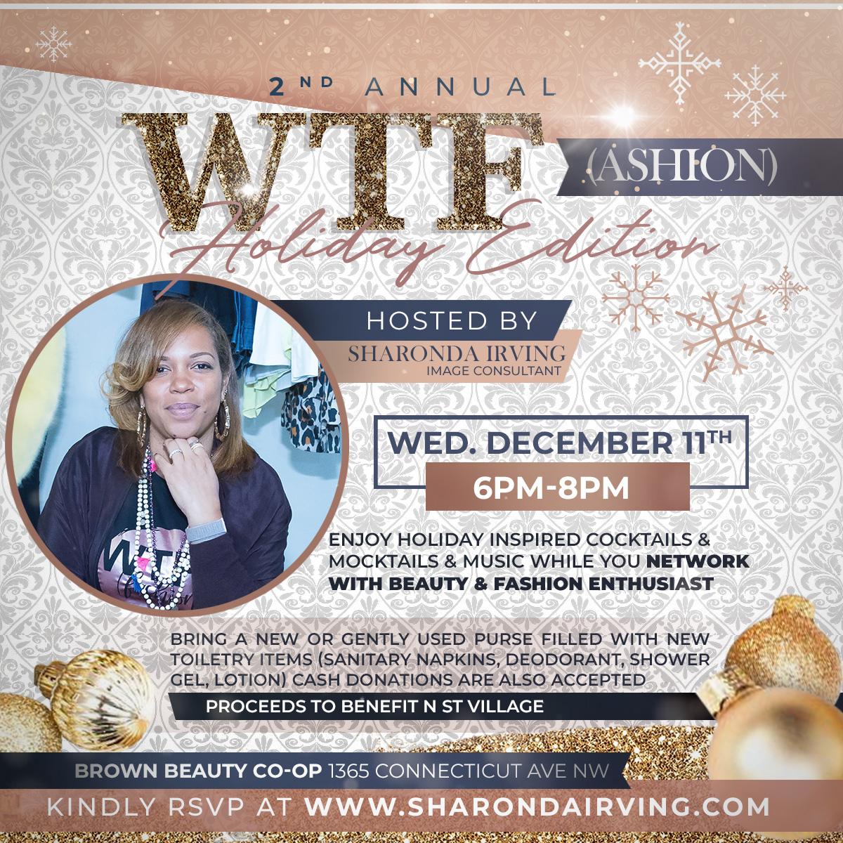 2nd ANNUAL WTF: HOLIDAY EDITION & TOILETRY DRIVE
