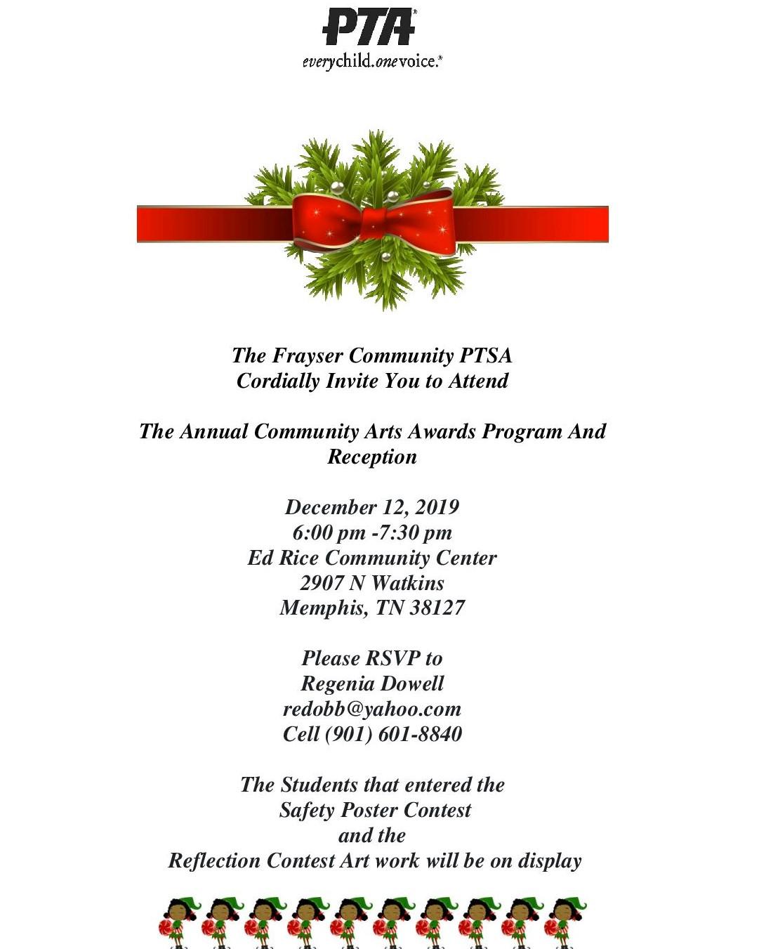 Frayser Community PTSA presents The Annual Community Arts Awards Program and Reception 