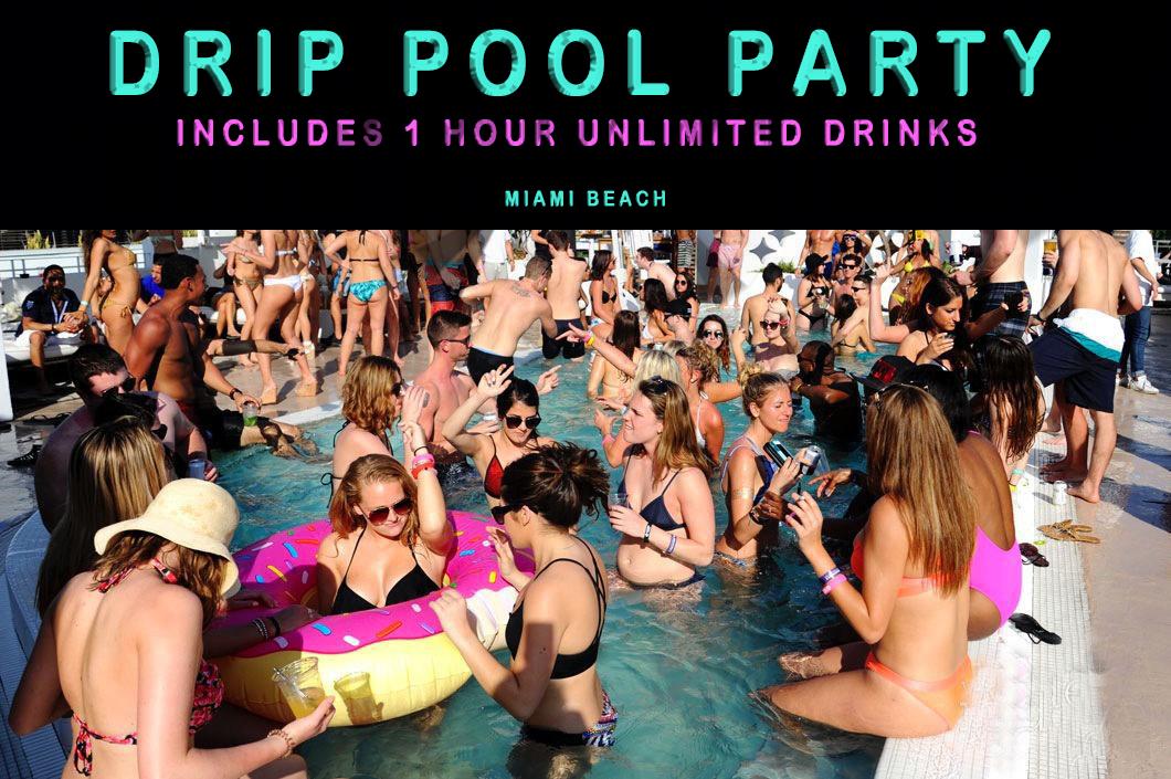 Free Pool Party + 1-Hour Open Bar in Miami Beach 