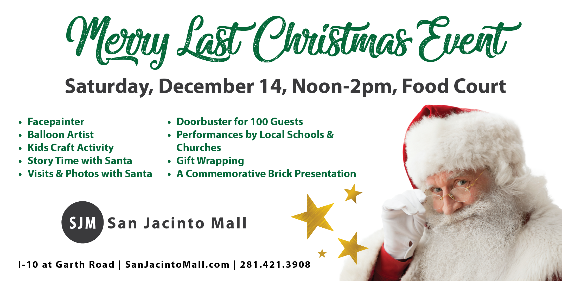 Merry Last Christmas Event at San Jacinto Mall