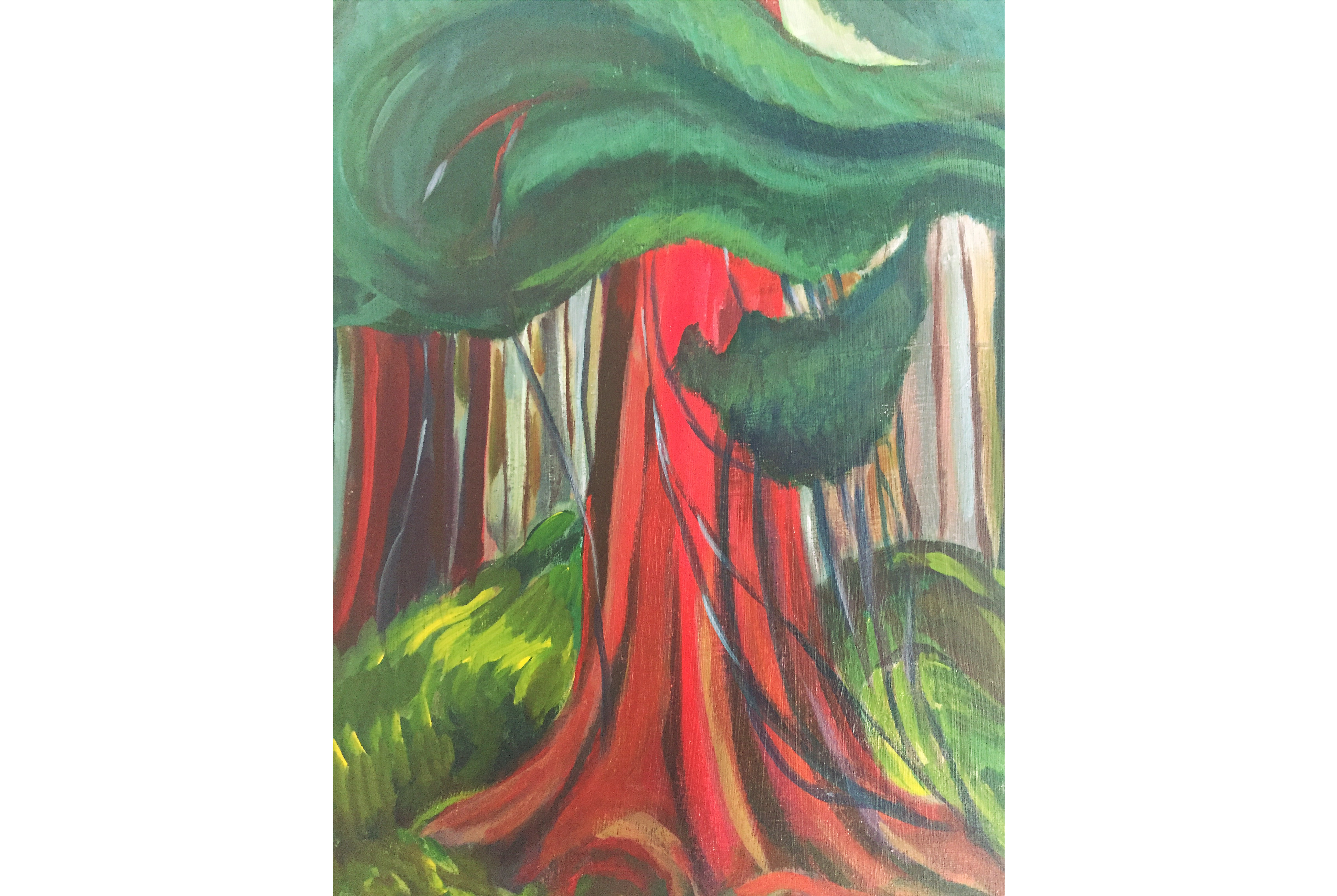 Red Cedar by Emily Carr Paint & Sip Night - Art Painting, Drink & Food