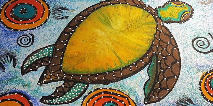 Indigenous art class with Arthur Conlon 