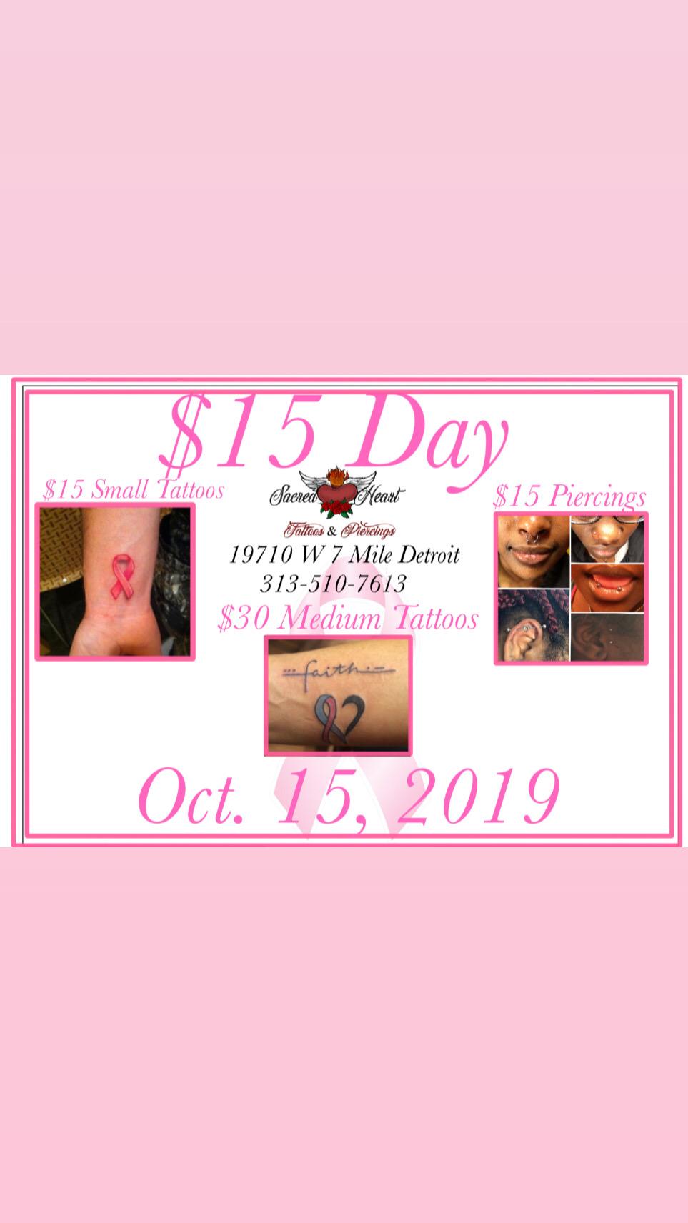 $15 Tattoos and Piercings