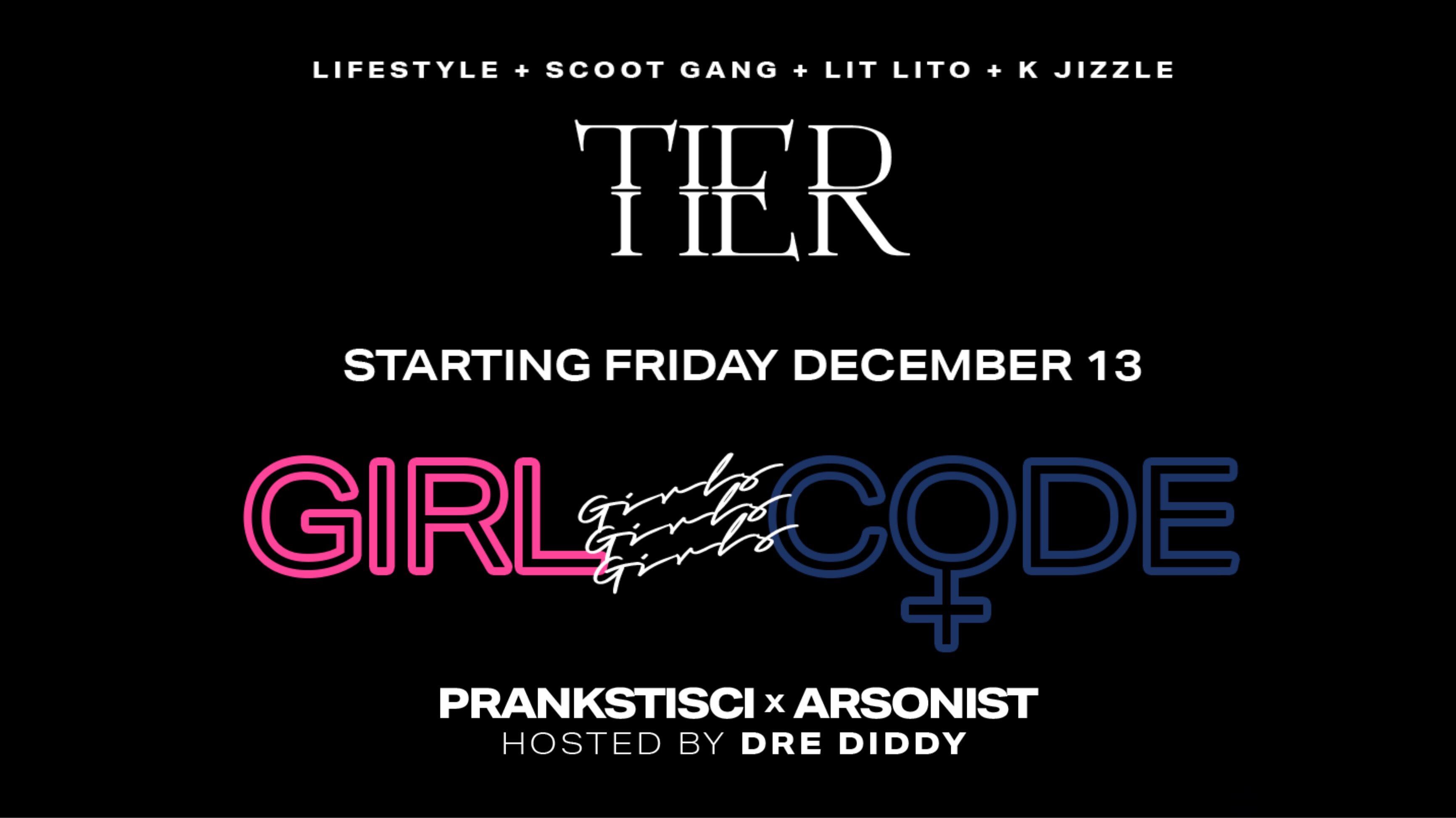 Girl Code every Friday at TIER NIGHTCLUB