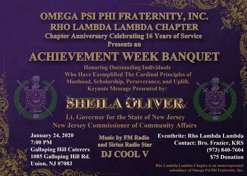 Rho Lambda Lambda's Achievement Week/Chapter Anniversary Banquet 2020