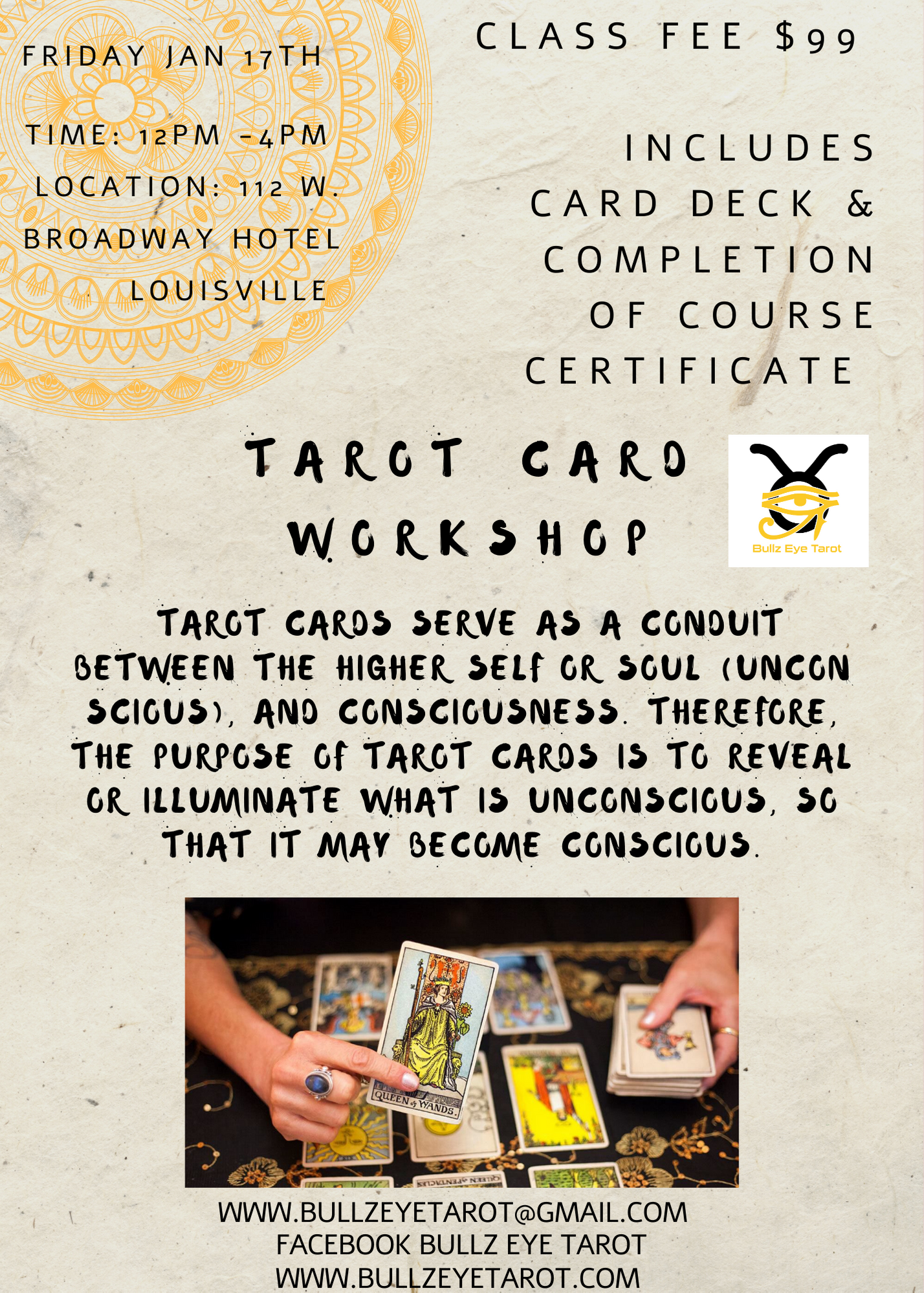 Tarot Card Workshop