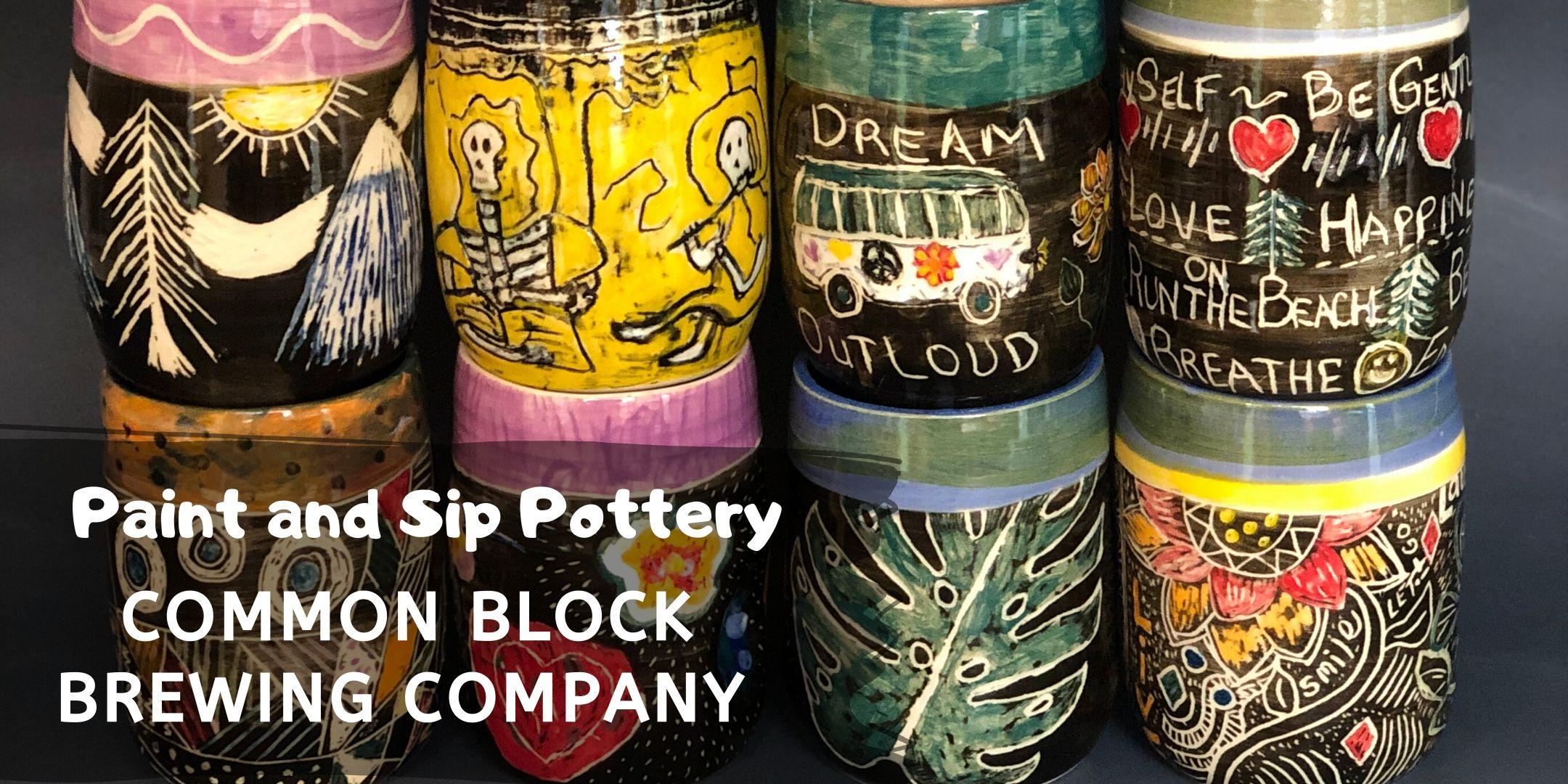 Paint and Sip Pottery at Common Block Brewing!